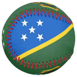 Balle De Softball Drapeau et blason des Îles Salomon Patriotique