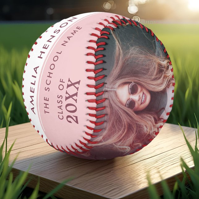 Balle De Softball Dusty Pink Félicitations Grad Grad Graduation 2 Ph (Créateur téléchargé)