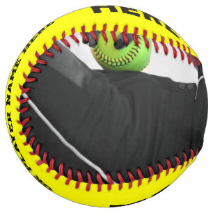 Balle De Softball Faites votre propre avec photo, numéro, nom, logo