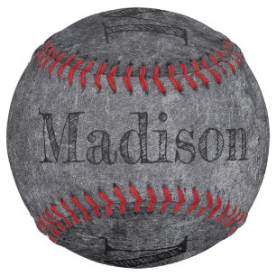 Balle De Softball Faux Metal personnalisé monogramme softball