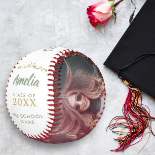 Balle De Softball Félicitations Élégantes Grad Grad Grad Graduation 