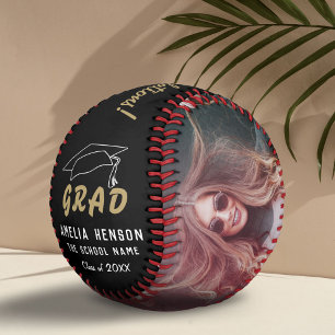 Balle De Softball Félicitations Grad Black Grad Graduation 2 Photo