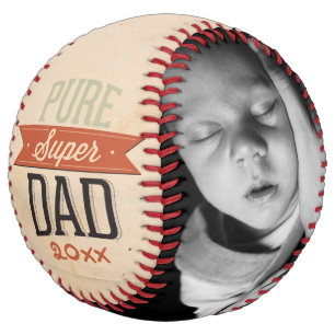 Balle De Softball Fête des pères unique personnalisé Super Papa