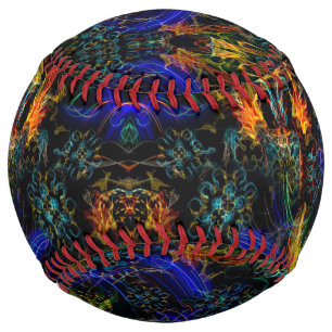 Balle De Softball Feu d'artifice flamboyant Explosion exotique