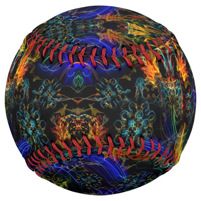 Balle De Softball Feu d'artifice flamboyant Explosion exotique (Devant)