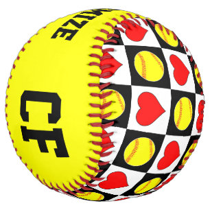 Balle De Softball Filles mignonnes Softball Nom, numéro et poste du 