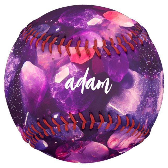 Balle De Softball galaxie pierre violet (Devant)