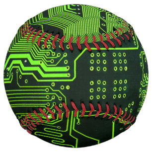 Balle De Softball Geek de la carte de circuit électronique Nerd PCB