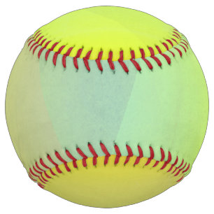 Balle De Softball Gradation géométrique jaune moderne