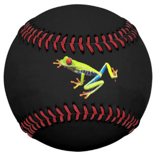 Balle De Softball Grenouille peinte aux yeux rouges