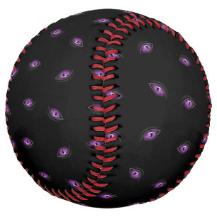 Balle De Softball Halloween, Yeux Violets, Trick Or Treat, Hou
