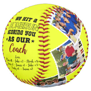 Balle De Softball Homerun Coach Merci Cadeau Personnalisé Photos & N