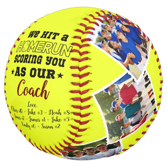 Balle De Softball Homerun Coach Merci Cadeau Personnalisé Photos & N (Incliné)