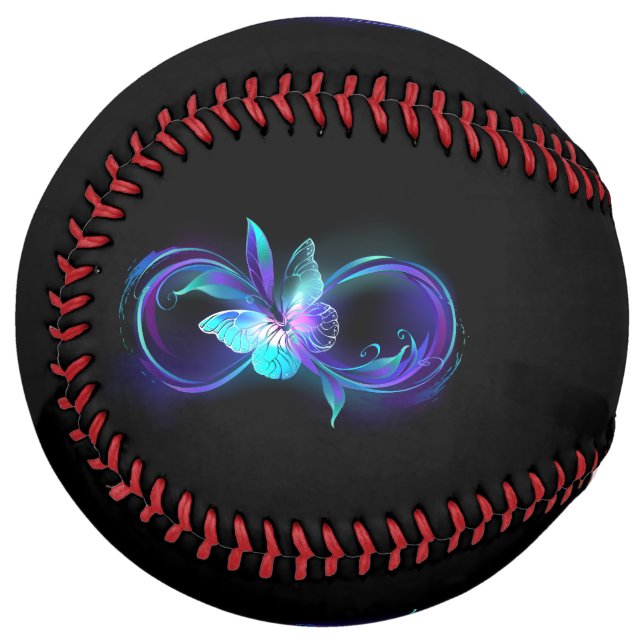 Balle De Softball Infinité brillante avec papillon magique (Devant gauche)