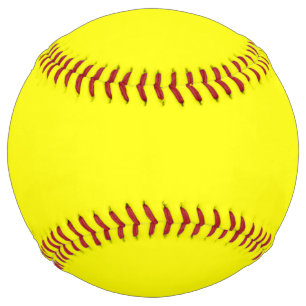 Balle De Softball Jaune clair (couleur solide)