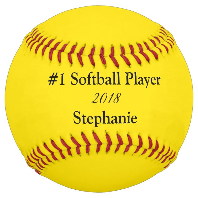 Balle De Softball Jaune vif (Devant)