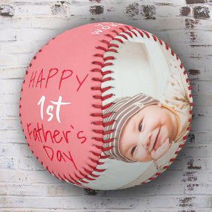 Balle De Softball Joli 1er modèle de fête des pères avec 2 collages