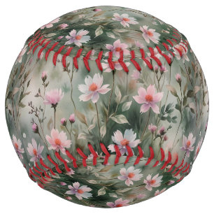 Balle De Softball Joli Fleur sauvage