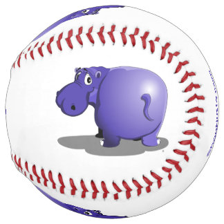 Balle De Softball La softball de l'Hippopotame Violet
