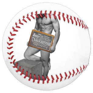 Balle De Softball La tradition de Thanksgiving de SlipperyJoe's homm