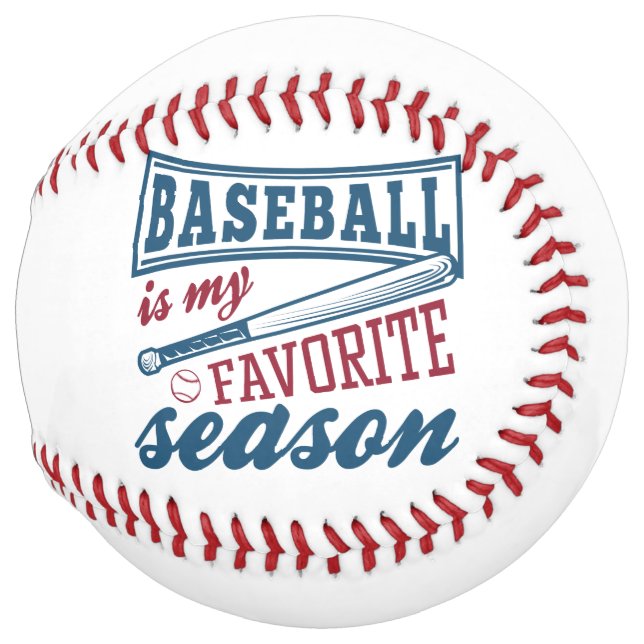 Balle De Softball Le Baseball Est Ma Saison Préférée (Devant droit)