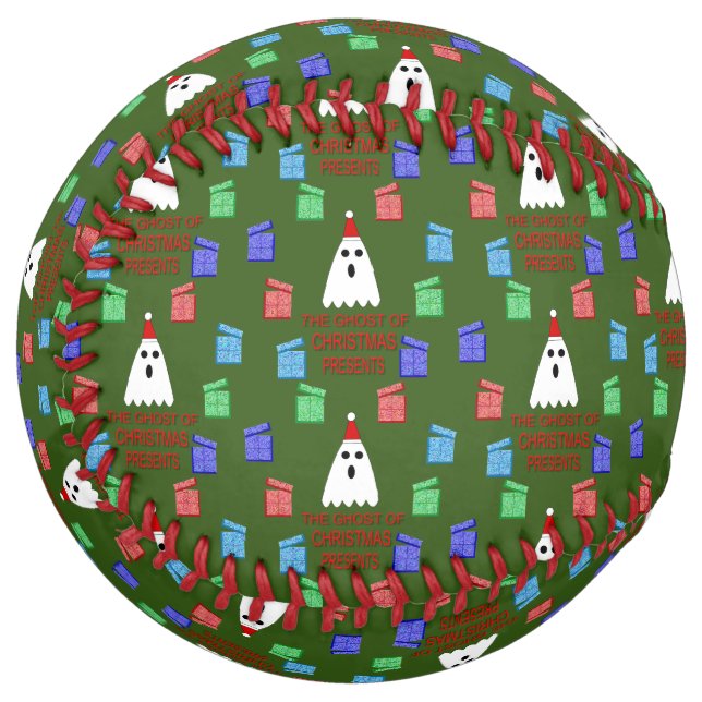 Balle De Softball Le fantôme de Noël présente drôle (Devant gauche)