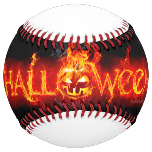Balle De Softball Le lettrage massif enflammé d'Halloween de Slipper
