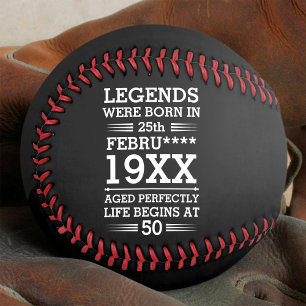 Balle De Softball Les légendes personnalisées sont nées à la date Mo