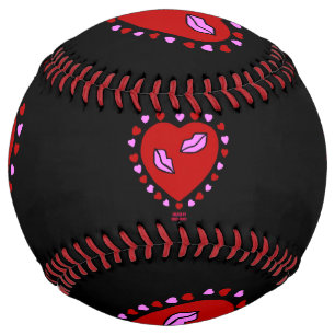 Balle De Softball Lovely Heart Kisses Softball