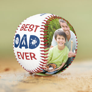 Balle De Softball Meilleur Papa Jamais Photo Nom Personnalisé Person