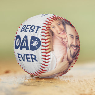 Balle De Softball Meilleur papa Jamais Photo Personnalisée Nom Perso