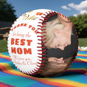 Balle De Softball Merci Meilleure maman Fleur Mère de Fête Photo