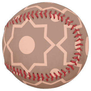 Balle De Softball Mocha Mousse Mocha moderne Dusty rose forme géomét