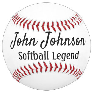 Balle De Softball Modèle de softball, insérez votre propre texte
