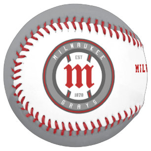 Balle De Softball Moderne Vintage Milwaukee Grays Hommage