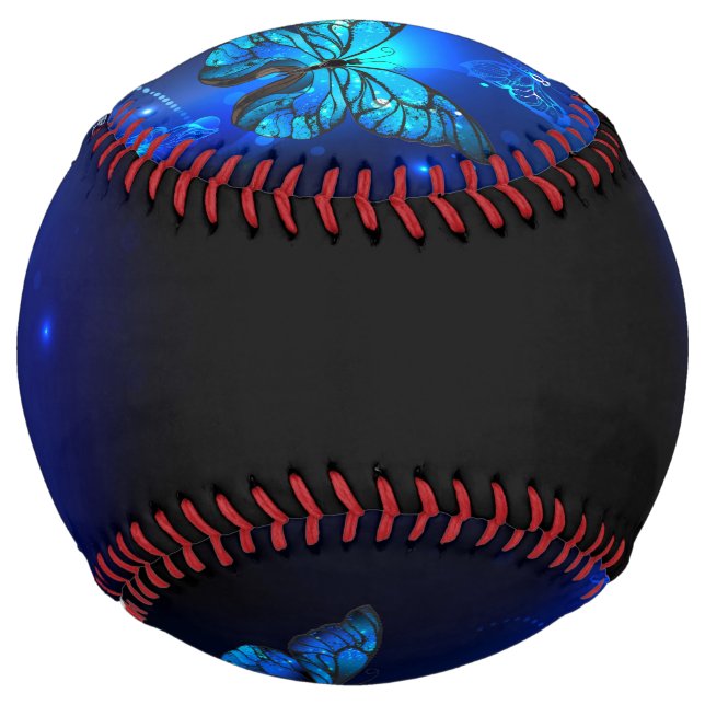 Balle De Softball Morpho Butterfly in the Dark Background (Devant)
