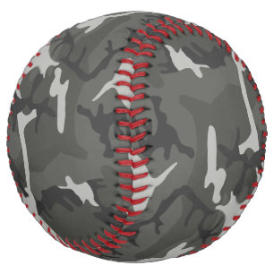 Balle De Softball Motif de camouflage gris, motif militaire, armée