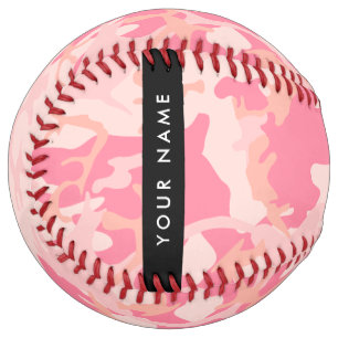 Balle De Softball Motif de camouflage rose, Votre nom, Personnaliser