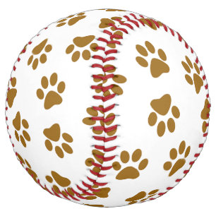 Balle De Softball Motif De Pailles, Pailles De Chien, Pailles D'Or O