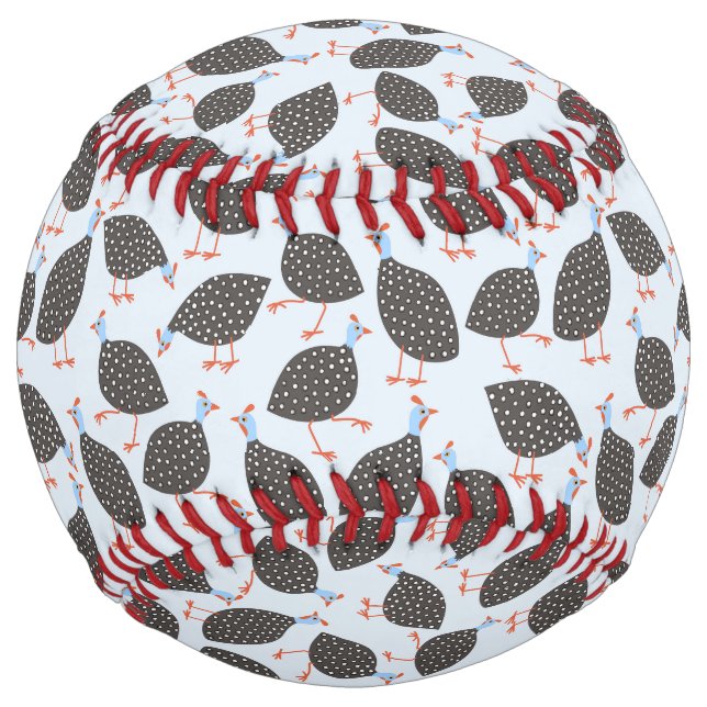 Balle De Softball Motif d'oiseaux de Guinée Hen (Devant)