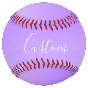 Balle De Softball Nom du script curatif et Ombre violet clair modifi