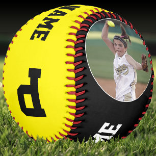 Balle De Softball Nom fait sur commande, joueur, photo, position et