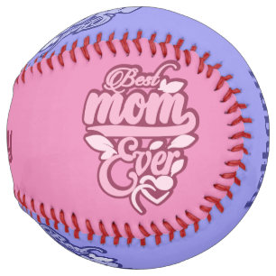 Balle De Softball Nom personnalisé "Meilleure maman jamais"
