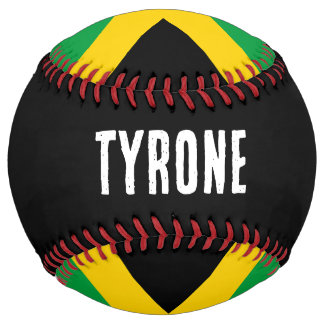 Balle De Softball Patriotic Jamaican Flag Personalized
