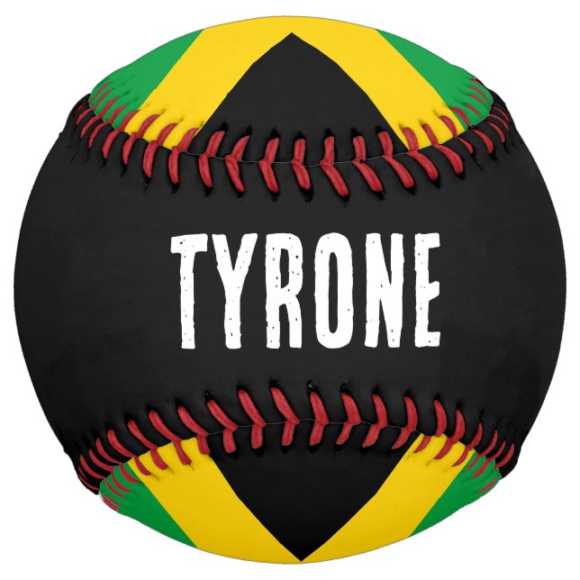 Balle De Softball Patriotic Jamaican Flag Personalized (Dos)