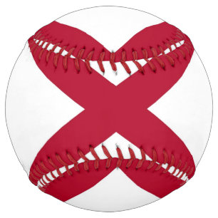 Balle De Softball Patriotic Softball with flag of Alabama, USA