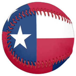 Balle De Softball Patriotic Softball with flag of Texas USA