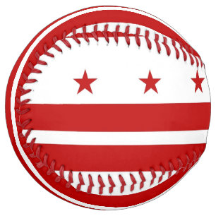 Balle De Softball Patriotic Softball with flag of Washington DC, USA