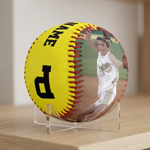 Balle De Softball Photo, position et nombre du joueur personnalisé