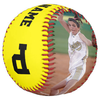 Balle De Softball Photo, position et nombre du joueur personnalisé